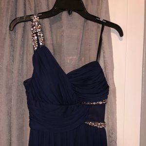 Navy blue gown